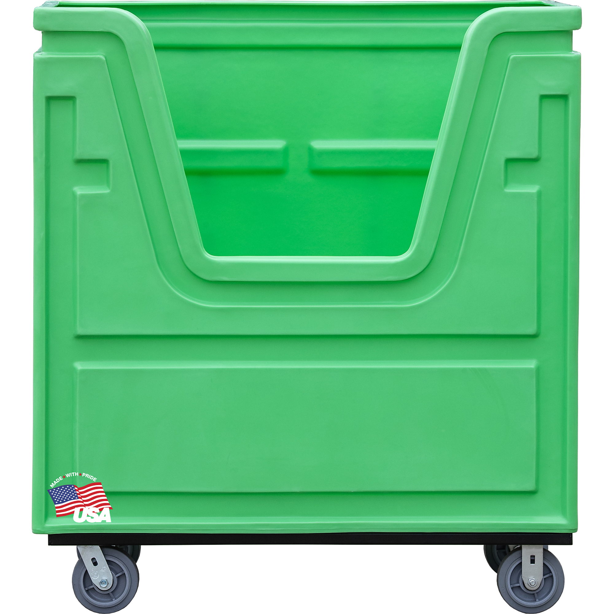 Romotech Green Bulk Laundry Utility Cart Bin Tuff Truck — 36 Cu. Ft., 600-Lb. Capacity, 29 Bushels, Model# 82127942
